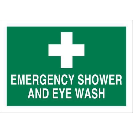 Brady Emergency Shower And Eyewash, 14" W x 10" H, Rectangle, Fiberglass, 87662 87662