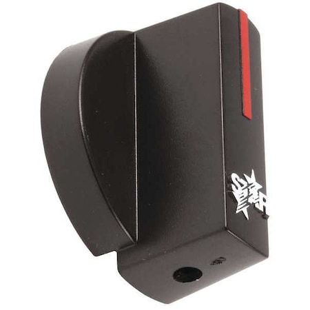 Star Control Knob, 1.7 in L x 1.65 in W, Alloy Steel, Black 2R-Z1854