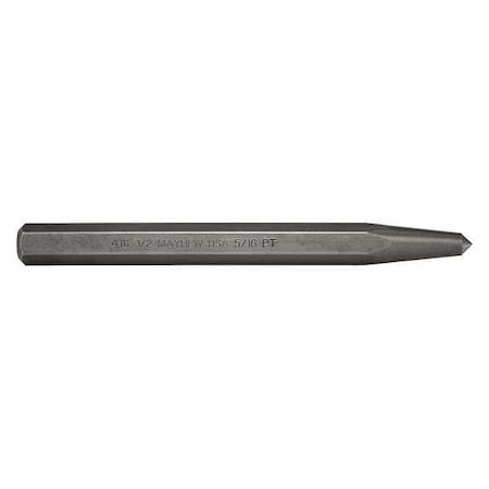 Mayhew Select Center Punch, 6 in. L, Steel, Shot Blast 74003