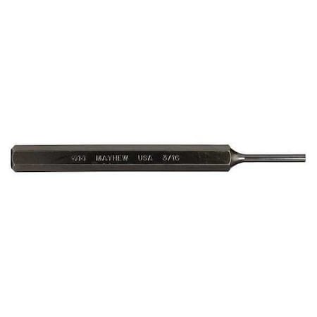 Mayhew Pro Pin Punch, 6in L, 3/16in Tip, Steel, BO 21100