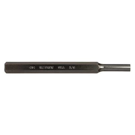 Mayhew Pro Pin Punch, 6in L, 3/8in Tip, Steel, BO 21105