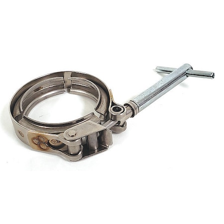 Detroit Flex Defense V-Band Clamp with T-Handle, 2 in. dia., SS 4560-200S-T