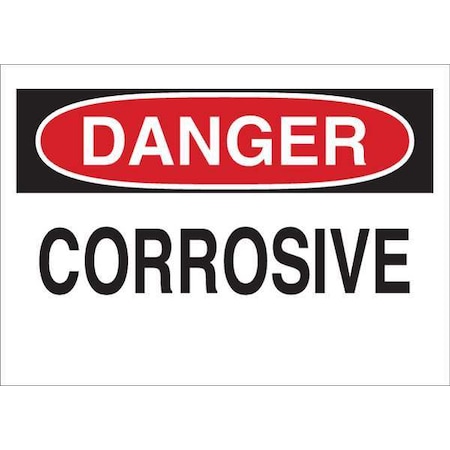 Brady Chemical Sign, 7 in H, 10 in W, Fiberglass, Rectangle, English, 122822 122822