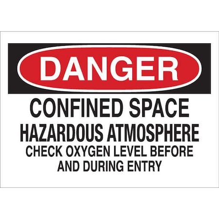 Brady Admittance Sign, 10 in H x 14 in W, Fiberglass, Rectangle 122713