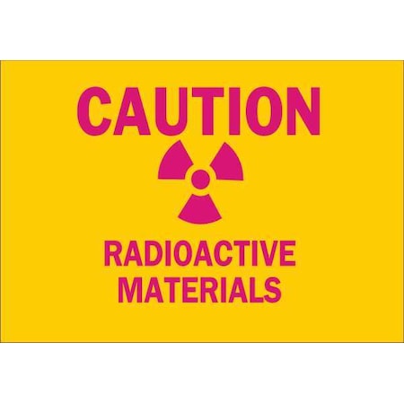 Brady Radiation & Laser Sign, 10 in H x 14 in W, Fiberglass, Rectangle 122717