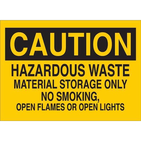 Brady Chemical Sign, 7 in Height, 10 in Width, Fiberglass, Rectangle, English 122898