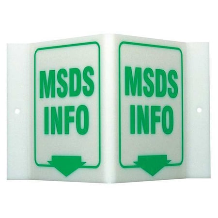 Brady Safety Sign, Plastic, Rectangle, English 49045