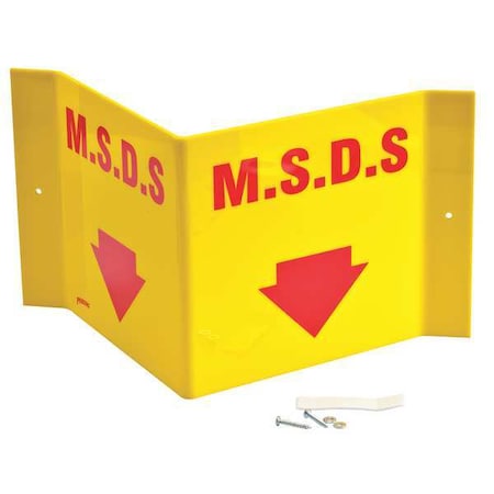 Brady Safety Sign, 8 in Height, 14 1/2 in Width, Plastic, Rectangle, English V2MS21A