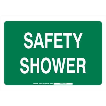 Brady Safety Shower, 7 in x 10 in, Rectangle, Fiberglass, 122858 122858