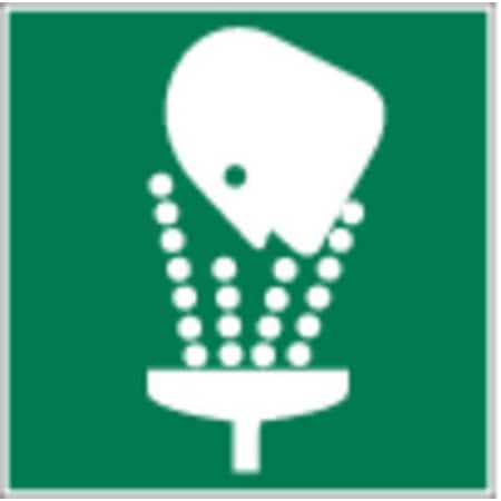 Brady Eye Wash Sign, 7 in Height, 7 in Width, Polyester, Rectangle, No Text 88502