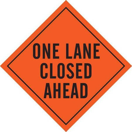 RollUp Road Construction Sign 36 H 36 in W Vinyl Diamond English 56897