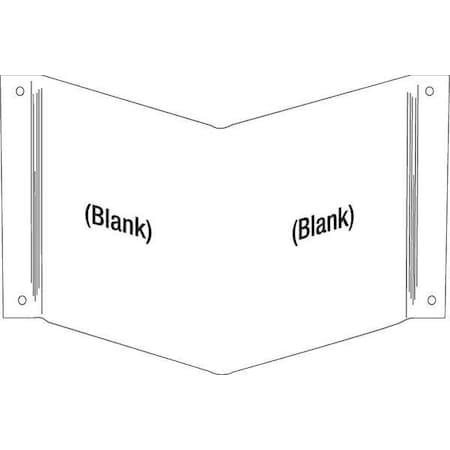 Brady Blank Sign, 18" W, 12" H, No Text, Plastic, White 60499