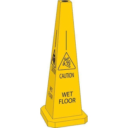 Brady Floor Safety Sign, 25" H, 7" W, Plastic, English, 77200 77200