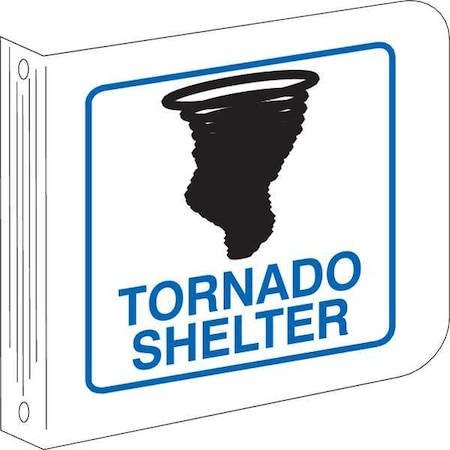 Brady Tornado Shelter, 8 in x 8 in, Square, Silk Screen, L0TS024A L0TS024A