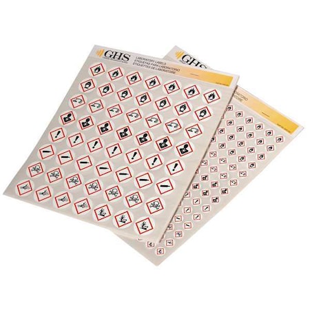 Ghs Safety Label, No Legend, Paper, 1/2 in W, 1/2 in H GHS1300