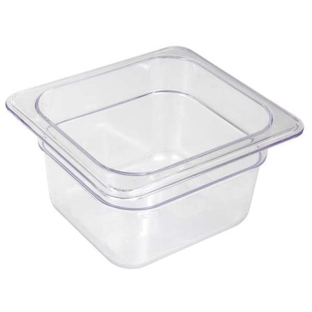 Crestware Food Pan, Polycarbonate, Sixth, 7 In FP64