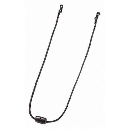 Ergodyne Eyewear Lanyard, Black, 12 in Length, Nylon, Slip-On Attachment 3251