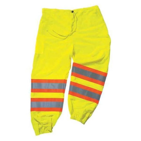 Ergodyne L/XL Class E Two-Tone Pants, Lime 8911