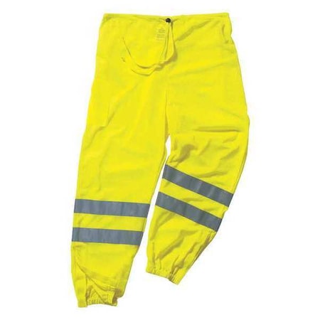 Ergodyne L/XL Class E Hi-Vis Pants, Lime 8910