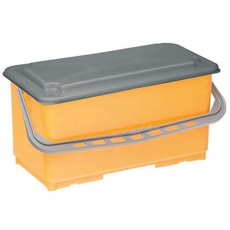 Perfect Clean Flat Mop Bucket, Yellow with Lid C-FB22-Y W\ LID