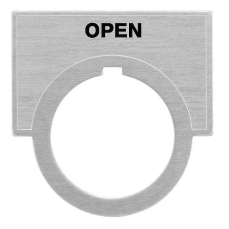 Siemens Legend Plate, Open, Black/Brushed Aluminum 52NL17