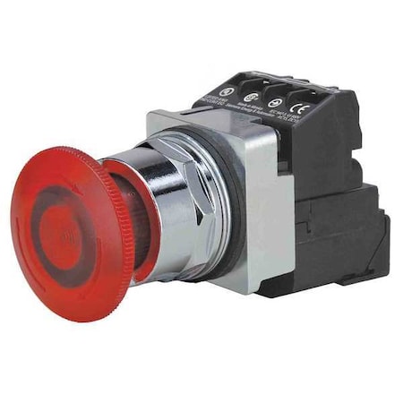 Siemens Push Button Operator, 30 mm, 1NO/1NC, Red 52PR8DRAB