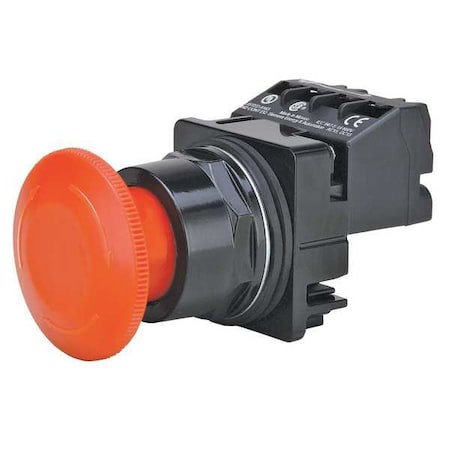 SIEMENS Non-Illuminated Push Button, 30 mm, 1NO/1NC, Red 52PR8W2A