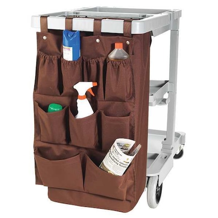 Zoro Select Nine Pocket Caddy Bag, 32 In L, Brown CB9BR