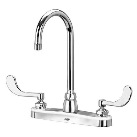 Zurn Gooseneck Kitchen/Bathroom Faucet, Manual, 8" Mount, 2 Hole Commercial Z871B4-XL