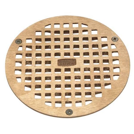 Zurn 5 Dia, Bronze, Bronze, Round, Strainer PB400-5B-STR