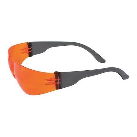 Bouton Optical ZENON Z12, Safety Glasses, Anti-Scratch, Orange Lens, Orange Frame, Frameless 250-01-0004