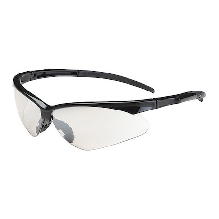 Bouton Optical ADVERSARY, Safety Glasses, Anti-Fog & Anti-Scratch, Clear Lens, Black Frame, Half-Frame 250-28-0020