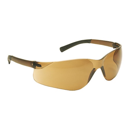 Bouton Optical ZENON Z13, Safety Glasses, Anti-Scratch, Dark Brown Lens, Brown Frame, Frameless 250-06-5504