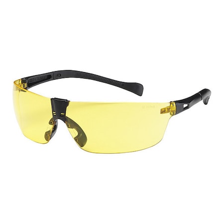 Bouton Optical Monteray II, Safety Glasses, Anti-Scratch, Amber Lens, Black Frame, Frameless 250-MT-10074