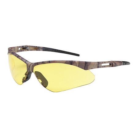 BOUTON OPTICAL 250-AN-10122, Anser Safety Glasses Amber Scratch-Resistant Lens (Pack-12)