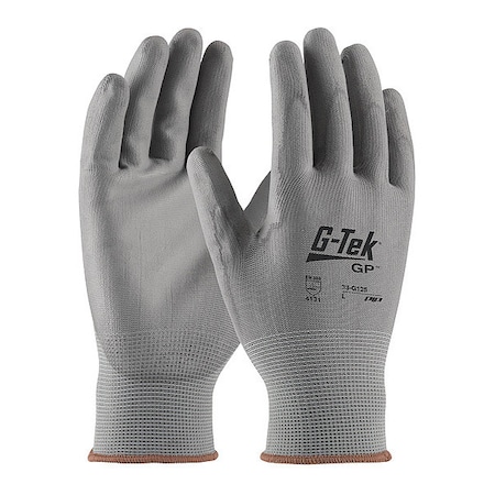 Pip Coated Gloves, Polyurethane, Smooth, Palm, 3 Abrasion Level, Gray, 2XL (11) 12 PK 33-G125/XXL