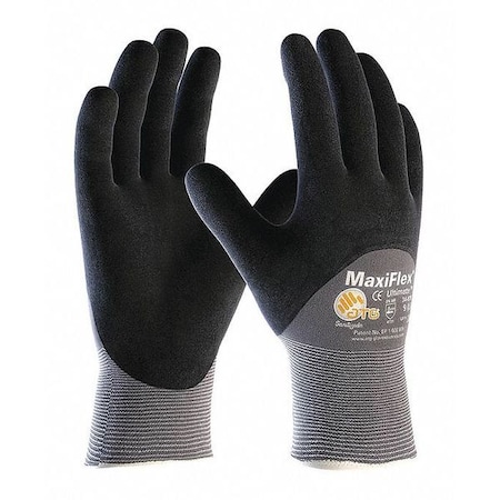 PIP Foam Nitrile Coated Gloves, 3/4 Dip Coverage, Black/Gray, M, 12PK 34-875/M