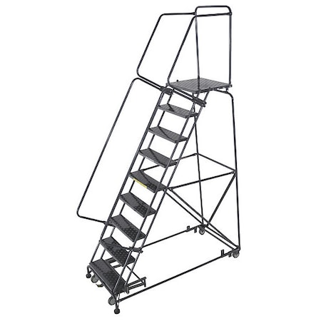 Ballymore 123 in H Steel Rolling Ladder, 9 Steps, 450 lb Load Capacity WA093221G