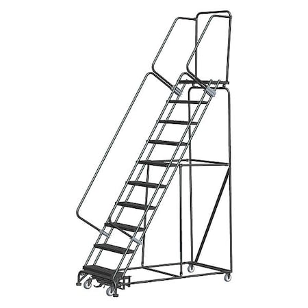 Ballymore 133 in H Steel Rolling Ladder, 10 Steps, 450 lb Load Capacity WA103214XSU