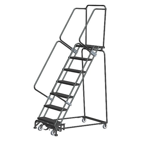 Ballymore 103 in H Steel Rolling Ladder, 7 Steps, 450 lb Load Capacity WA073214RSU