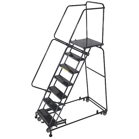 Ballymore 103 in H Steel Rolling Ladder, 7 Steps, 450 lb Load Capacity WA-073221X