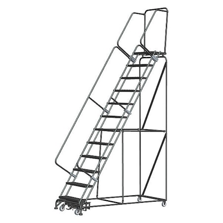 Ballymore 153 in H Steel Rolling Ladder, 12 Steps, 450 lb Load Capacity WA123214RSU