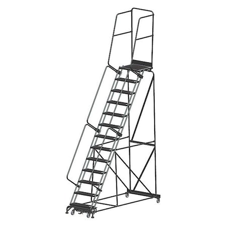 Ballymore 175 in H Steel Rolling Ladder, 13 Steps, 450 lb Load Capacity WA134021R