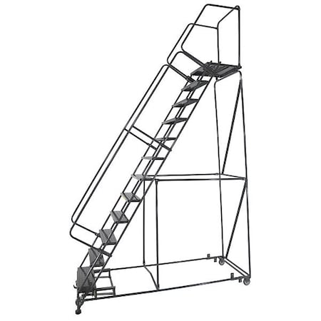 Ballymore 185 in H Steel Rolling Ladder, 14 Steps, 450 lb Load Capacity WA144021P