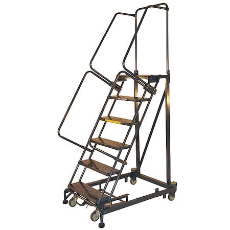 Ballymore 93 in H Steel Rolling Ladder, 6 Steps, 800 lb Load Capacity ML063214P