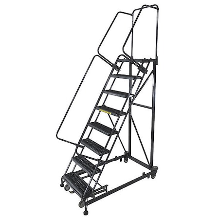 Ballymore 113 in H Steel Rolling Ladder, 8 Steps, 800 lb Load Capacity ML083214G