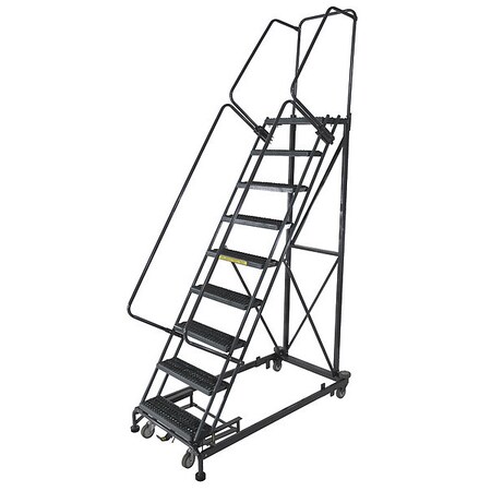 Ballymore 123 in H Steel Rolling Ladder, 9 Steps, 800 lb Load Capacity ML093214G
