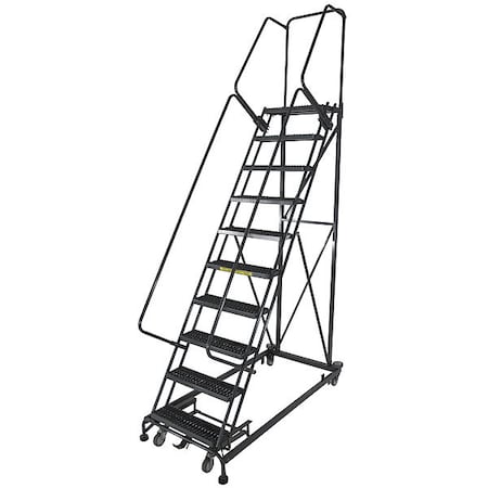 Ballymore 133 in H Steel Rolling Ladder, 10 Steps, 800 lb Load Capacity ML103214G
