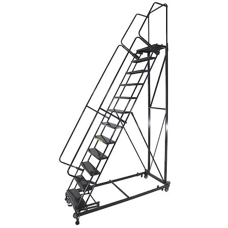 Ballymore 153 in H Steel Rolling Ladder, 12 Steps, 800 lb Load Capacity ML123214P