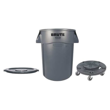 Rubbermaid Commercial 44 gal. Plastic Round Trash Can, Gray FG264360GRAY,FG264560GRAY,FG264000BLA
